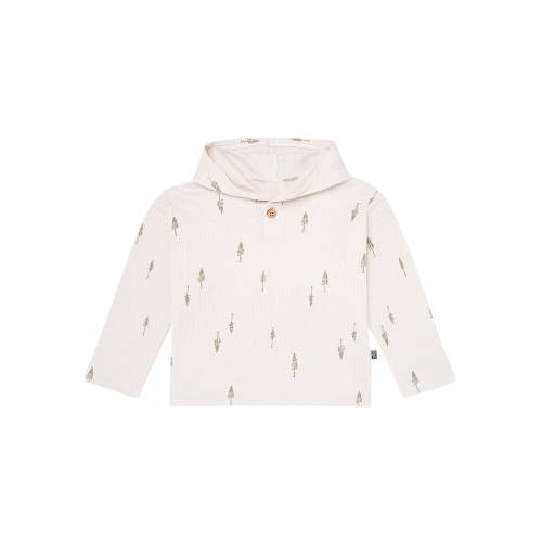 Modern Moments by Gerber Toddler Boy Organic Long Sleeve Hooded Henley Tee, Sizes 12 Months - 5T