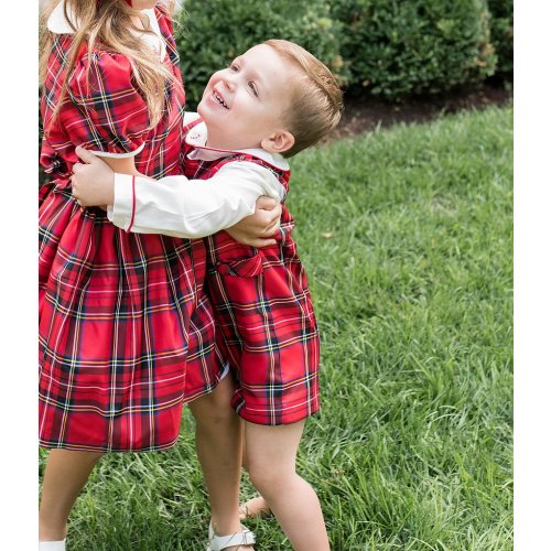 Edgehill Collection x The Broke Brooke Baby Boys Oliver Tartan Plaid Jon Jon