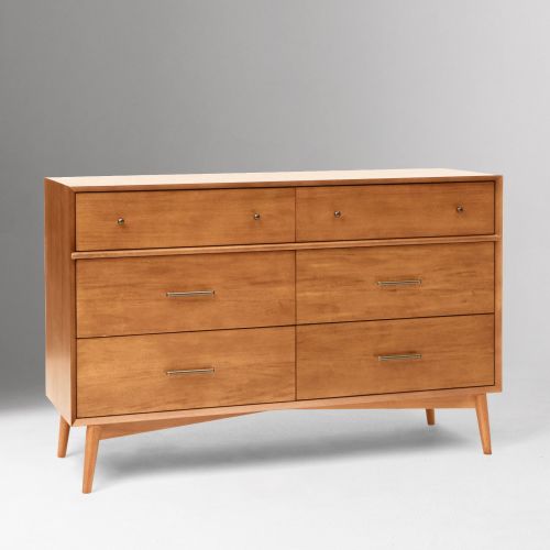Kids Mid-Century 6-Drawer Dresser (56")