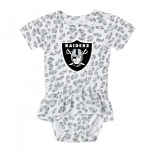GIRLS INFANT RAIDERS LEOPARD PRINT RUFFLE ONESIE