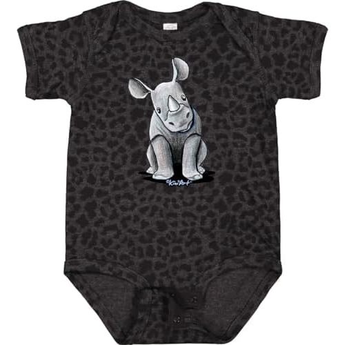 inktastic Curious Rhinos Baby Bodysuit - KiniArt