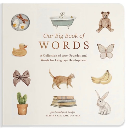 Our Big Book of First Words: A Collection of 100+ Foundational Words for Language Development (Tabitha Paige Children's Book Series)