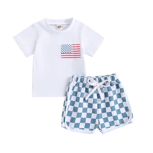 JLKGICF 4th Of July Baby Boy Outfit Fourth Of July Boy Outfit 4th Of July Clothing For Baby Toddler Boy Summer Clothes