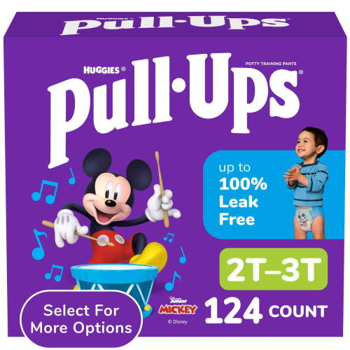 Pull-Ups Boys' Potty Training Pants, 2T-3T (16-34 lbs), 124 Count (Select for More)