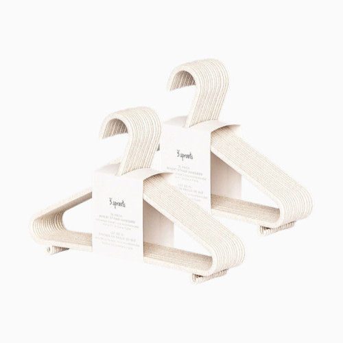 3 Sprouts Wheat Straw Hangers - Cream, 30