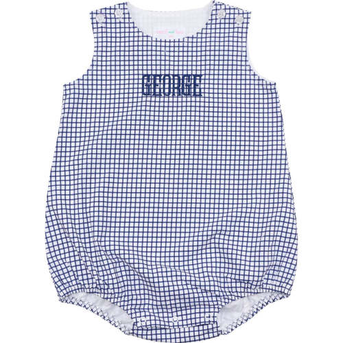 Navy Windowpane Bubble