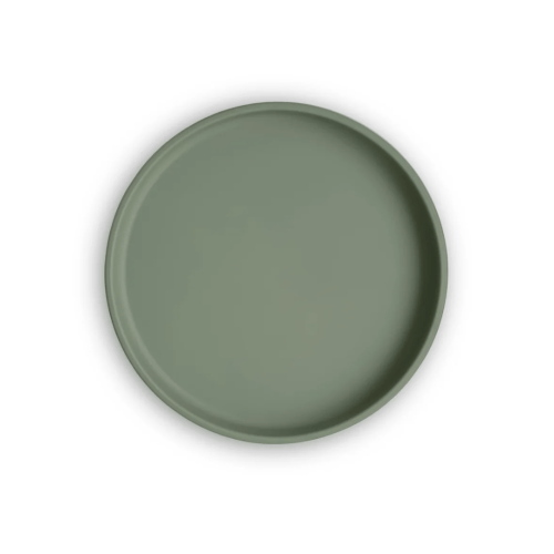 Mushie Classic Silicone Suction Plate--Dried Thyme