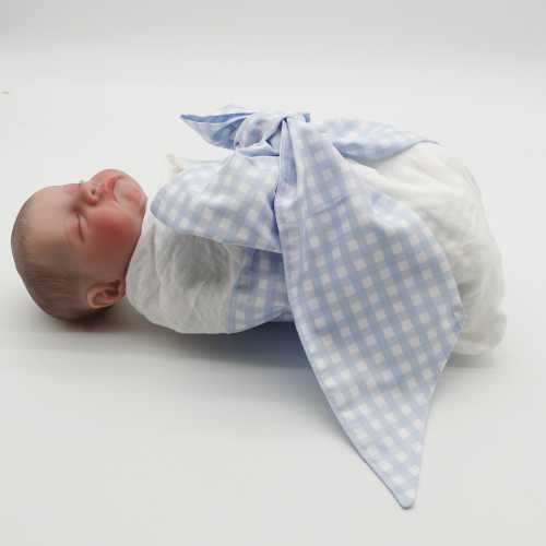 Newborn Swaddle Sash-Cotton Maternity Sash with Big Bowknot - Custom Sash for Baby Girls & Boys-Newborn Photography Plaid
