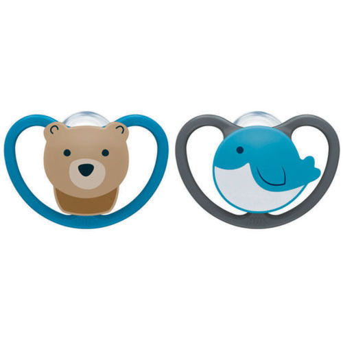 NUK Space Orthodontic Pacifiers, 0-6 Months, 2-Pack - Assortment May Vary