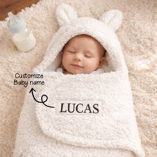 Bunny Baby Swaddle - Custom Embroidered Sleep Saver