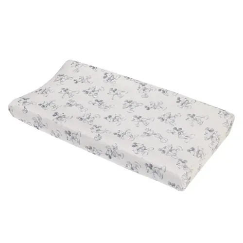 NoJo Disney Mickey Mouse - Call Me Mickey White and Blue Super Soft Changing Pad Cover