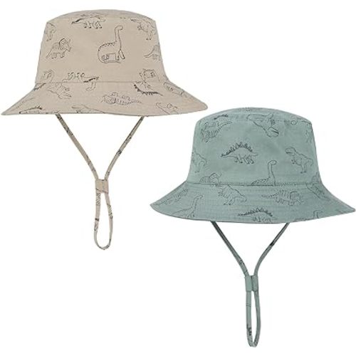 Baby Sun Hat UPF 50+ Sun Protective Toddler Bucket Hat Summer Kids Beach Hats Wide Brim Outdoor Play Hat for Boys Girls