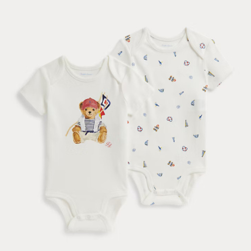Polo Bear Cotton Bodysuit 2-Pack