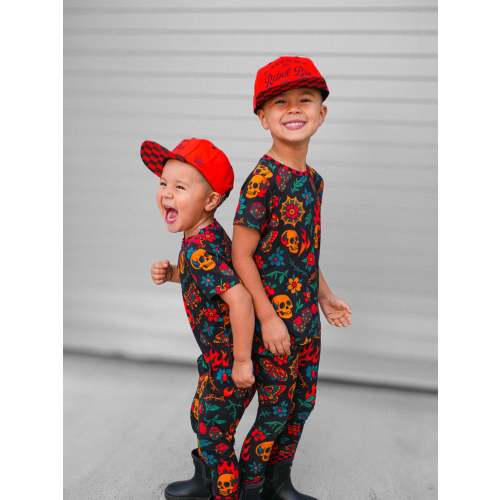 Short Sleeve Bamboo Two Piece Set in Inkworks