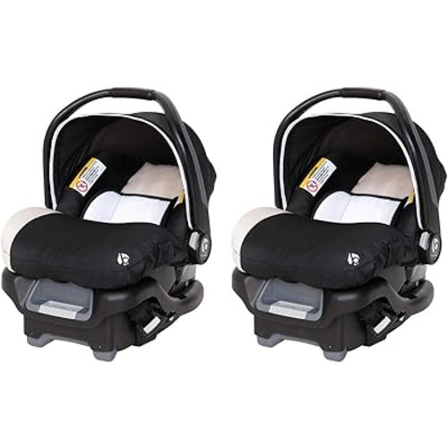 Baby Trend Ally Newborn Baby Infant Car Seat Carrier Travel System with Harness and Extra Cozy Cover for Babies up to 35 Pounds, 2 Pack, Khaki