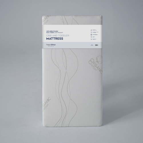 Haya Sleep Dual Sided Breathable Lightweight Crib & Toddler Mattress With Organic Cover