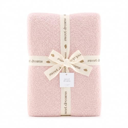 Sweet Dreams Soft 30x40 Baby Blanket - Breathable Blanket for Boys & Girls, Swaddle, Tummy Time (Pink)