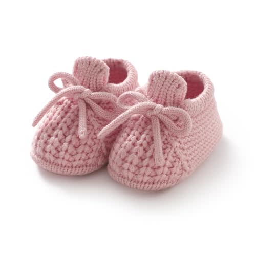 DovFanny Baby Booties Newborn Baby First Shoes Cozy Warm Knit Soft Booties for Toddler Infant Boy Girl