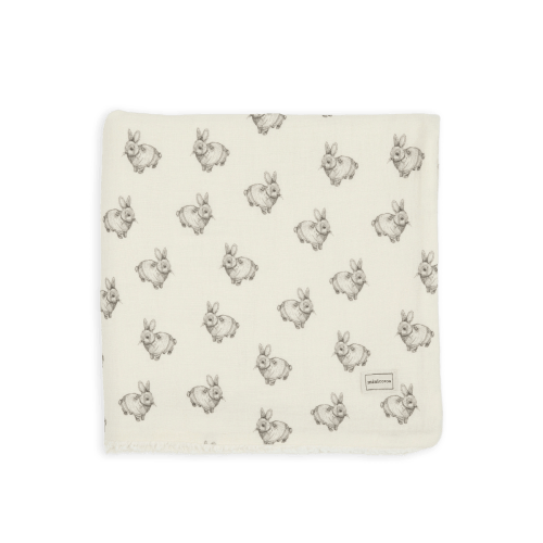 Sherpa Blanket Rabbit Ecru