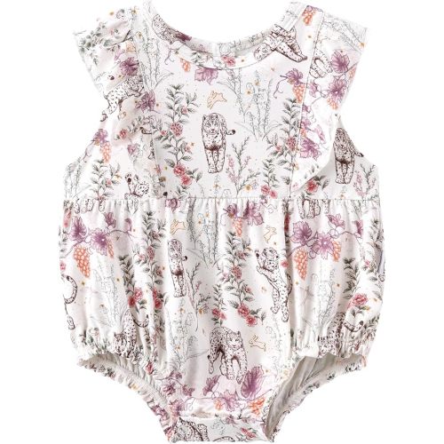 Baby Girls Sleeveless Bodysuits Toddler Ruffled Bodysuit Viscose from Bamboo Cute Infant Girl Outfit Clothes 0M-2T