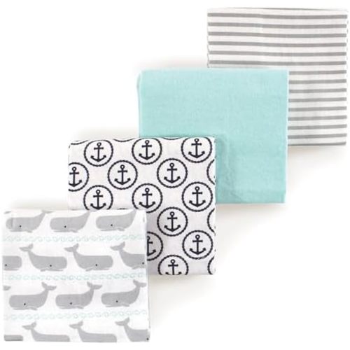 Luvable Friends Little Treasure Flannel Receiving Blankets 4pk