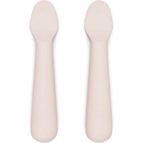 Lalo Little Spoon Set - 2 Piece Baby Spoons Set for Infants & Babies - Made From Food Grade Silicone Dishwasher Safe - Baby Feeding Essentials for Early Stage Mealtime - Grapefruit