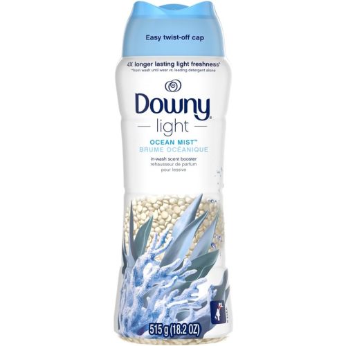 Downy Light Laundry Scent Booster Beads for Washer, Ocean Mist, 18.2 oz, with No Heavy Perfumes