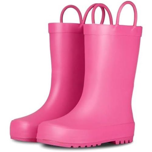 Lone Cone Premium Natural Rubber Rain Boots for Toddlers and Kids with Solid Design