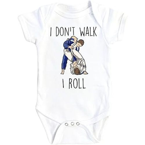 Jiu Jitsu Roll Gi - Baby Boy Girl Clothes Infant Bodysuit Funny Cute Compatible with Newborn