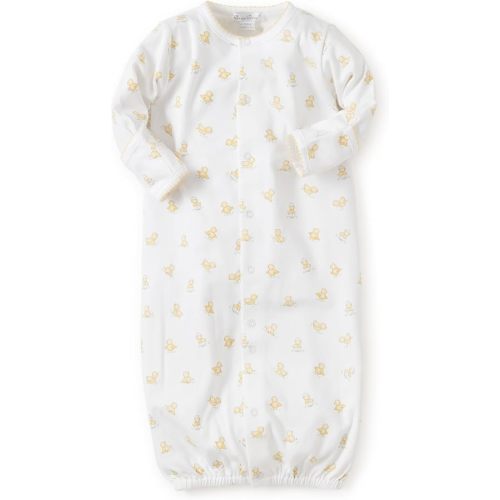 kissy kissy Baby Unisex Hatchlings Print Convertible Nightgown, White, NB