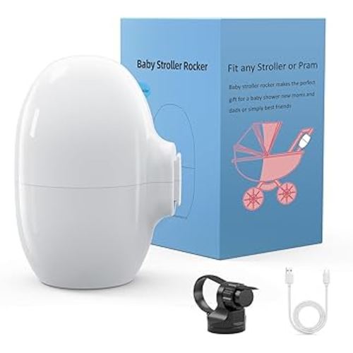 Stroller Rocker with Rechargeable, Portable Baby Sleep Soother with 5 Different Intensity Vibration Patterns, Baby Rocker Sleep Aid Fits All Pushchairs, Prams, and Strollers