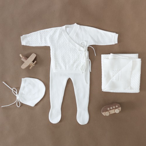 The Newborn Knit Set with Heirloom Blanket