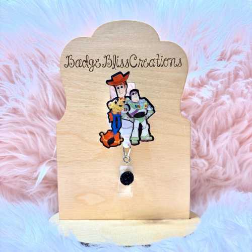 Toy Story Retractable Badge Reel: Woody and Buzz Medical ID Holder