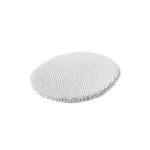 Stokke® Sleepi™ Mini Fitted Sheet Stripes Away Pebbles by Pehr V3