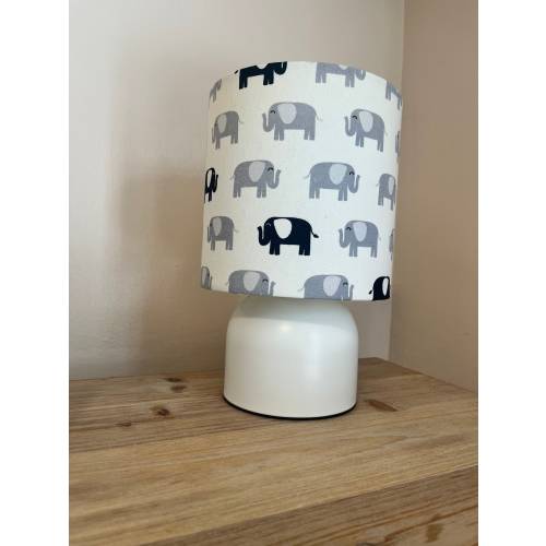 Handmade Elephant Lampshade Table Lamp: Nursery Decor