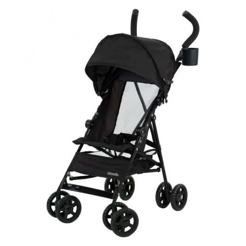 Kolcraft Cloud Lightweight Foldable Umbrella Stroller for Baby, Toddler, Kid - Black