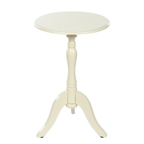 Mercer41 Harbor Breeze Round Pedestal Side Table - Soft Cream & Reviews | Wayfair