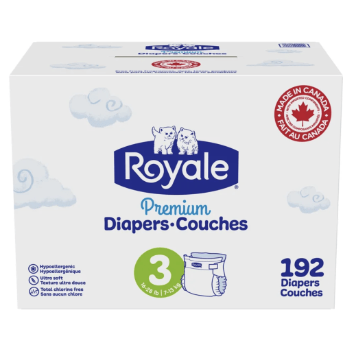 Royale Premium Baby Diapers, Size 3