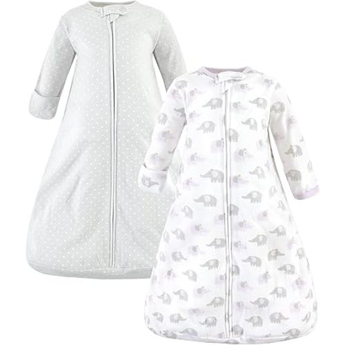 Hudson Baby Unisex Baby Cotton Long-Sleeve Wearable Sleeping Bag, Sack, Blanket