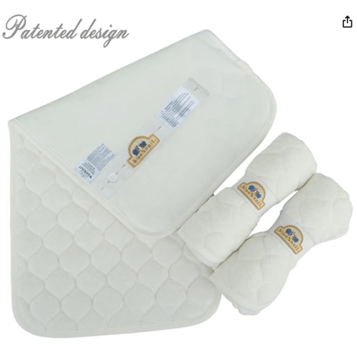 BlueSnail Quilted Thicker Waterproof Changing Pad Liners,3 Count(Snow White 13” x 27”)