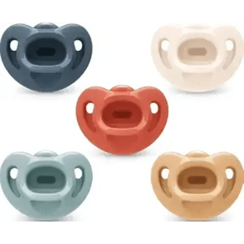 NUK Timeless Comfy Pacifier | 100% Silicone, One-Piece Design | BPA-Free, Gentle on Baby’s Skin | 5-Pack, for 0-6M