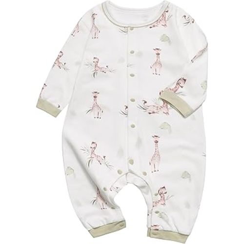 100% Organic Cotton Soft 3-24 Months Unisex Footless Newborn Baby Sleepers Pajamas Romper Boys Girls Long Sleeve
