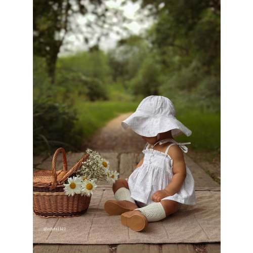 Organic Cotton Ariel Top - Marguerite Egret