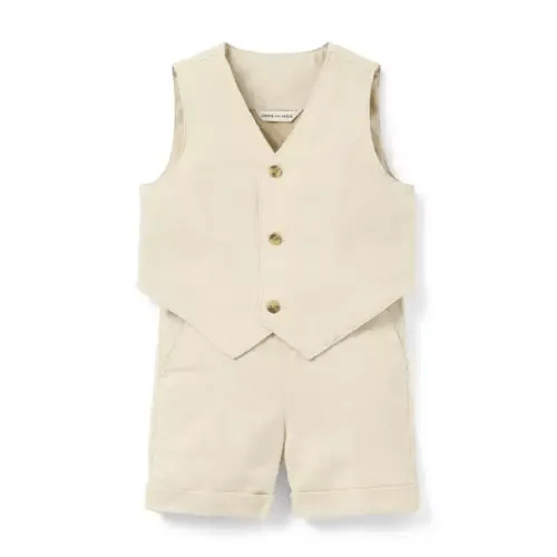 Baby Light Khaki The Well Suited Baby Set by Janie and Jack