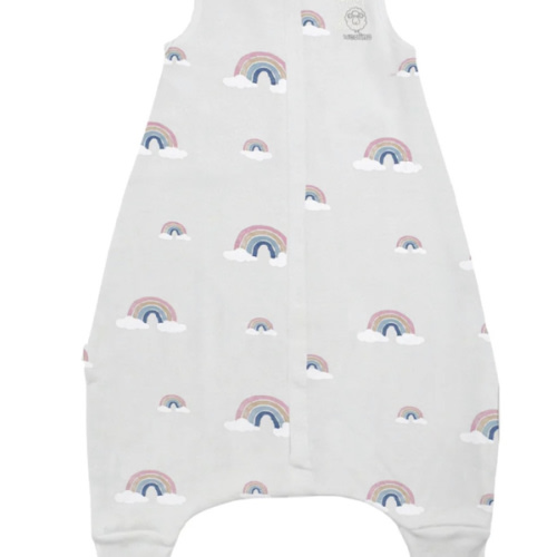 4 Season® Baby Sleep Bag with Feet, Merino Wool & Organic Cotton, Rainbow