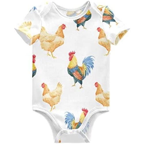 vvfelixl Baby Girls' Bodysuits Llama Alpaca Cactus Short Sleeve Cotton Baby Clothes For Girls 0-24 Months Black