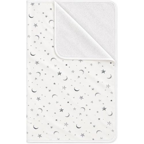Baby Waterproof Bed Pad Washable Mattress Pad Reusable Underpads Bed Wetting Incontinence Cover for Baby Toddler Children and Adults-White Star