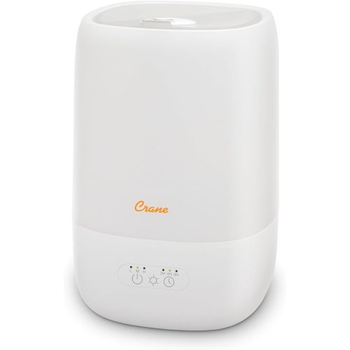 Crane Ultra-Quiet 3-in-1 Humidifier for Baby with Essential Oil Tray, 7-Color Sleep Light, 1 Gallon Top-Fill Tank, Ideal for Bedroom
