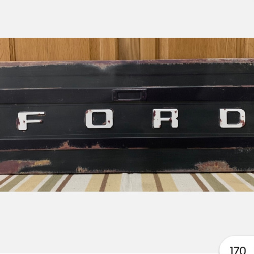 BIG FORD Truck Tailgate Metal Sign 30"x12" Rustic Vintage Style Garage Man Cave
