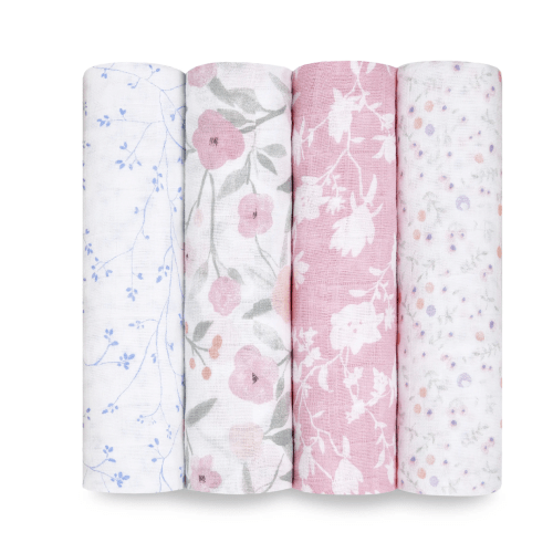 Ma Fleur Muslin Swaddles 4-Pack